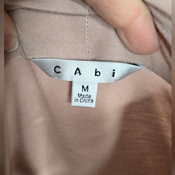 CAbi Womens Rose Pink Long Sleeve with Cowl Neckline Medium - Picture 5 of 6
